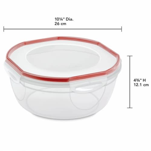 Sterilite 8-Piece Plastic Kitchen Bowl Mixing Set with Lids (12 Pack)