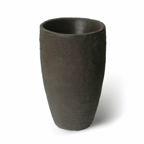 Algreen Valencia Curve Flower Pot Planter, Brown & FoxFarm Potting Soil, 12 Qt Perspective: back