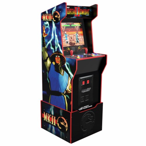 Arcade1Up Midway Legacy Mortal Kombat Arcade Cabinet & Adjustable Padded Stool Perspective: back