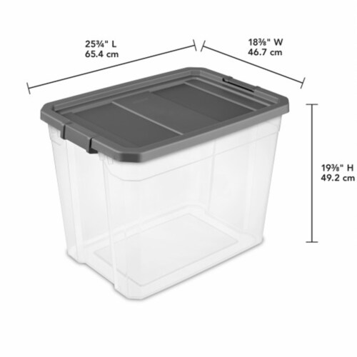 Sterilite 108 Quart Clear Stacker Storage Container Tote w/ Latching Lid, 8  Pack, 8pk - Fry's Food Stores