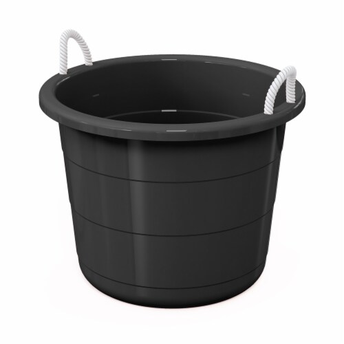 Plastic toy bin with rope 2025 handles
