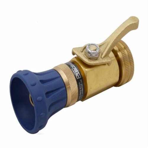 Underhill 50 Ft Blue Water Hose w/ Precision Cloudburst Nozzle & Hose Adapter Perspective: back