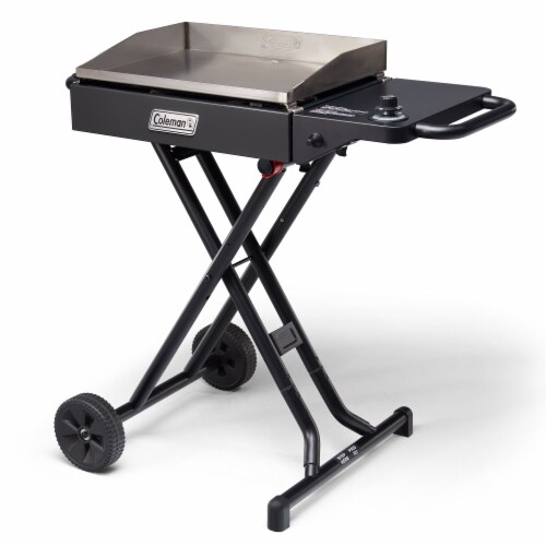 Coleman 19 RoadTrip Propane Griddle & OneSource 10x10 LED Canopy Shelter Tent Perspective: back