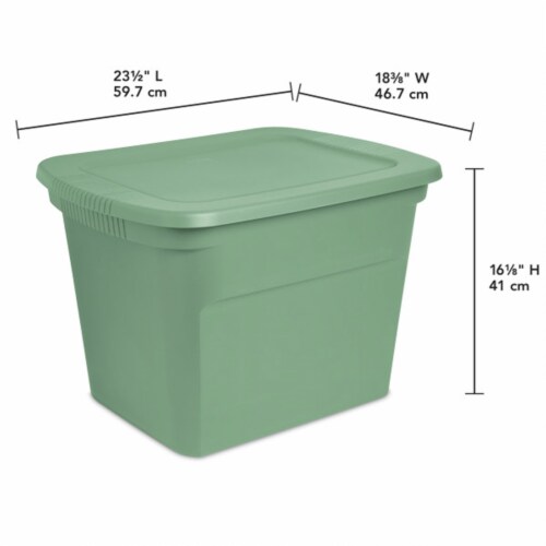Sterilite 18 Gallon Stackable Storage Tote with Handles Crisp Green 32 Pack 32 Piece QFC