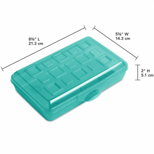 Sterilite Translucent Pencil Case School Supply Storage Box Blue Tint 12 Pack 12 Piece Fry s Food Stores