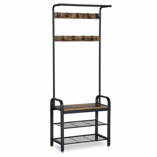 9 Tiers Shoe Rack Metal Shoe Storage Shelf Free Standing Large Shoe Stand  with 2 Hooks for, 1 unit - Kroger