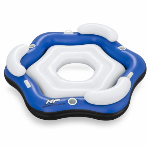 Bestway Hydro-Force X3 Innertube and Tropical Breeze Party Island Water Floats Perspective: back