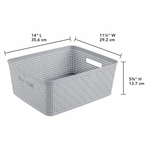 Sterilite 14'' x 11.5'' x 5'' Woven Rectangular Short Basket Organizer (6  Pack), 1 Piece - Ralphs