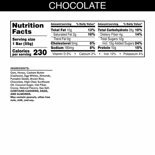 RXBAR® AM Chocolate Protein Bar Perspective: back