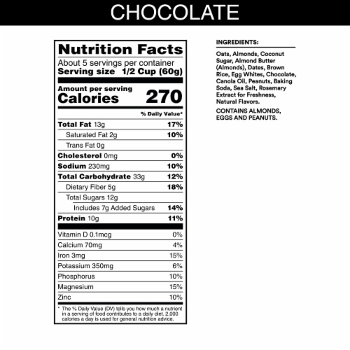 RXBAR® Chocolate Protein Granola Perspective: back
