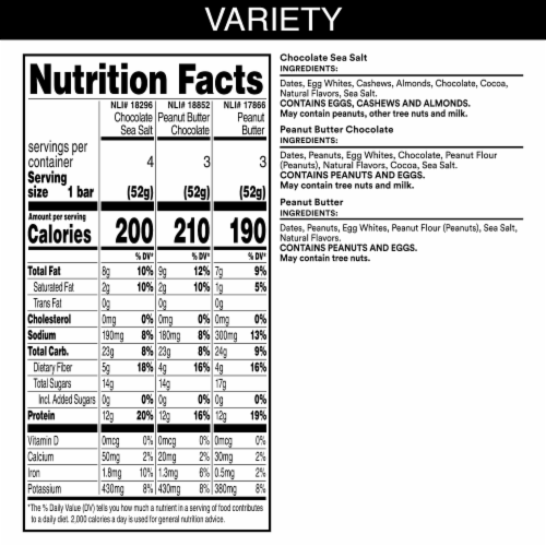 RXBAR Protein Bars Variety Pack Perspective: back