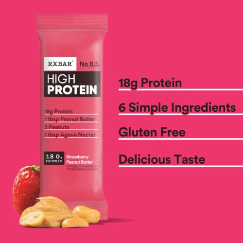 RXBAR® High Protein Strawberry Peanut Butter Bars Perspective: back