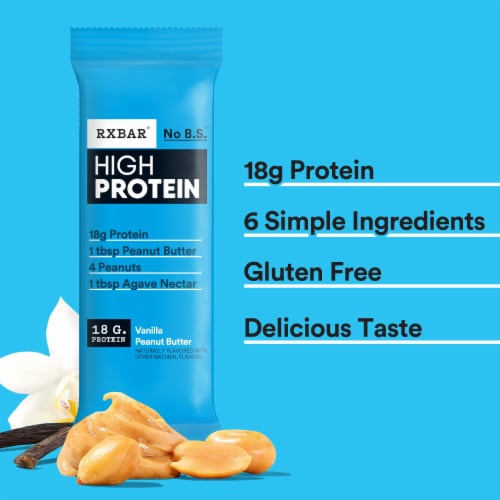 RXBAR® High Protein Vanilla Peanut Butter Bars Perspective: back