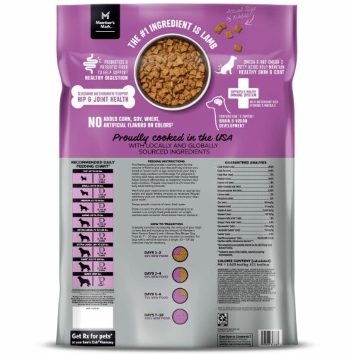 Member s Mark Pasture Raised Lamb Brown Rice Recipe Dry Dog Food 35 Pounds 1 unit Kroger