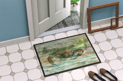 Carolines Treasures SC2015MAT Crab a leg up Sunset Doormat 18x27 Perspective: back
