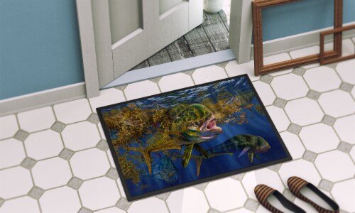 Carolines Treasures  JMA2013JMAT Seaweed Salad Mahi Indoor or Outdoor Mat 24x36 Perspective: back