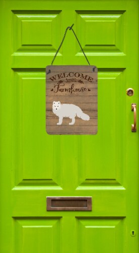 Carolines Treasures CK6821DS1216 White Arctic Fox Welcome Wall or Door
