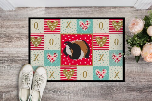 Carolines Treasures  CK5433JMAT Sheba Guinea Pig Love Indoor or Outdoor Mat 24x3 Perspective: back