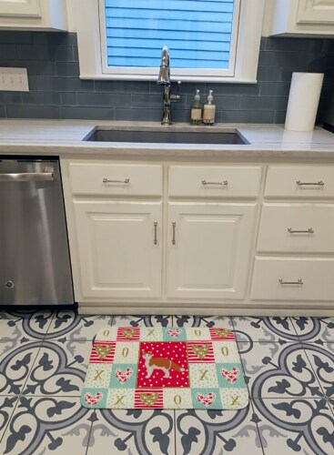 Carolines Treasures  CK5637RUG La Perm #2 Cat Love Machine Washable Memory Foam Perspective: back