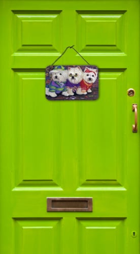 Carolines Treasures  PPP3280DS812 Westie Free Spirits Wall or Door Hanging Print Perspective: back