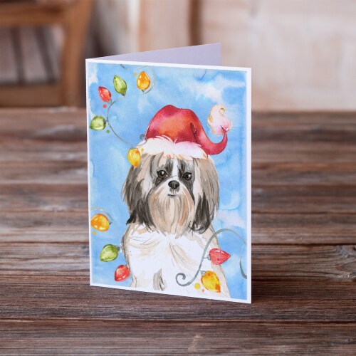 Shih Tzu Christmas Card 5 x 7 with Envelope 
