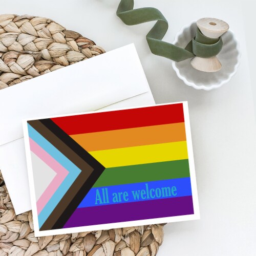 Gay Progress Pride All are Greeting Cards and Envelopes Pack of