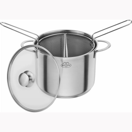 Oster Sangerfield 5 Quart Stainless Steel Pasta Pot with Strainer Lid and Steamer Basket