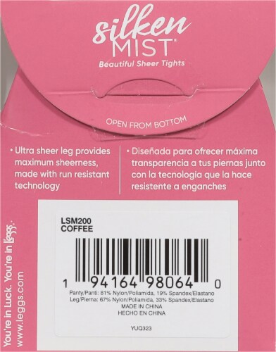 L'EGGS® Ultra Sheer Run Resist Control Top Sheer Toe - Coffee Perspective: back