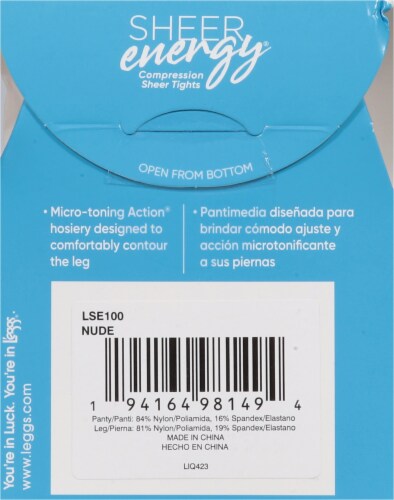 L'eggs® Sheer Energy Medium Support Sheer Pantyhose - Nude Perspective: back