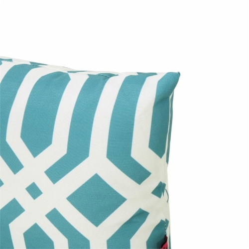 Noble House Manduka Arabesque Rectangular Pillow in Dark Teal Perspective: back