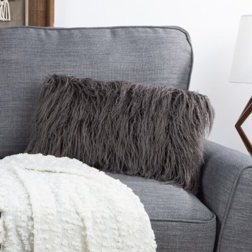 Gray fluffy pillows hotsell