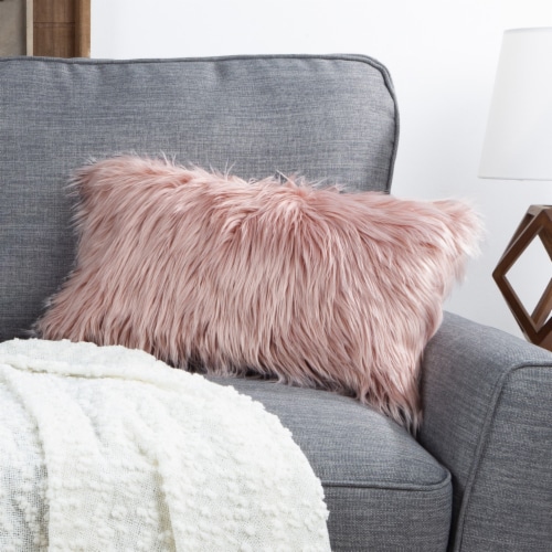 Faux fur rectangle pillow shop
