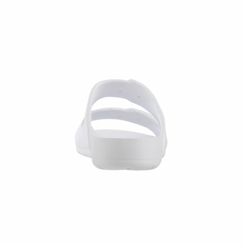 Totes Everywear Double Buckle Slide Sandals - White Perspective: back