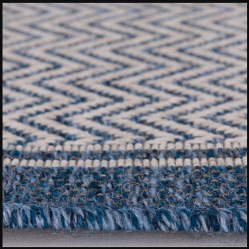 Fred Meyer Woven Blue Area Rug Perspective: back