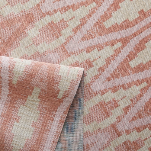 Backyard Bungalow Dania Khloe Indoor/Outdoor Rug - Salmon Perspective: back