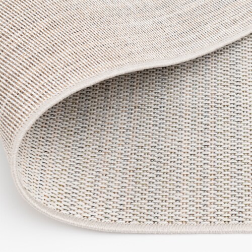 Backyard Bungalow Colourscape Aubrey Natural Indoor/Outdoor Rug - Ecru Perspective: back