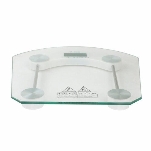 Home Basics Glass Bathroom Scale Perspective: back