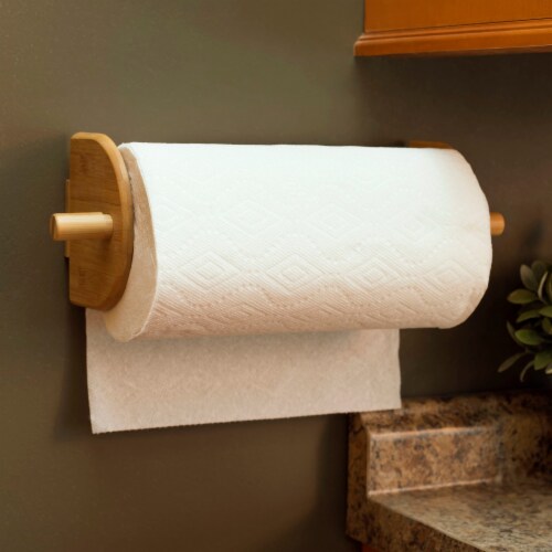 Bamboo Double Dual Toilet Paper Holder with Shelf, 1 Count - King Soopers