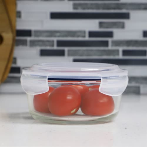 Michael Graves Design 21 oz High Borosilicate Glass Food Storage Container with  Rubber Seal Perspective: back