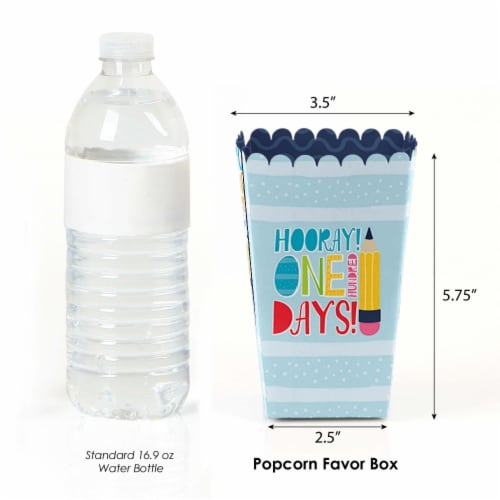 Big Dot of Happiness Happy 100th Day of School 100 Days Party Favor Popcorn Treat Boxes 12 Ct Perspective: back