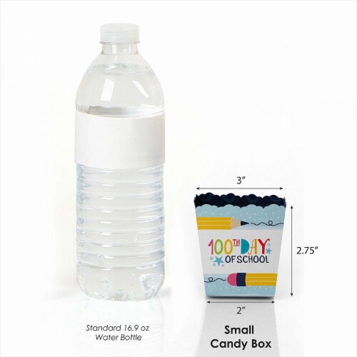 Big Dot of Happiness Happy 100th Day of School Favor 100 Days Party Treat Candy Boxes 12 Ct Perspective: back