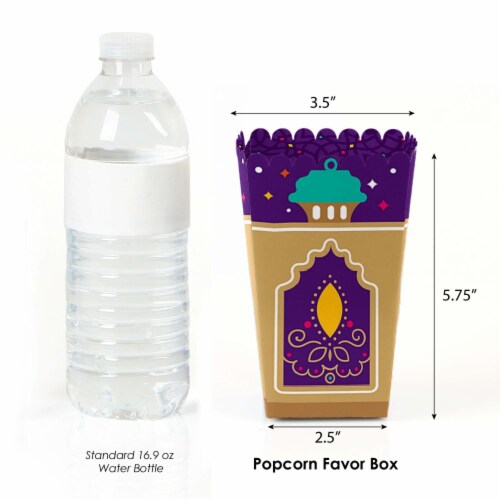Big Dot of Happiness Happy Diwali - Festival of Lights Party Favor Popcorn Treat Boxes 12 Ct Perspective: back