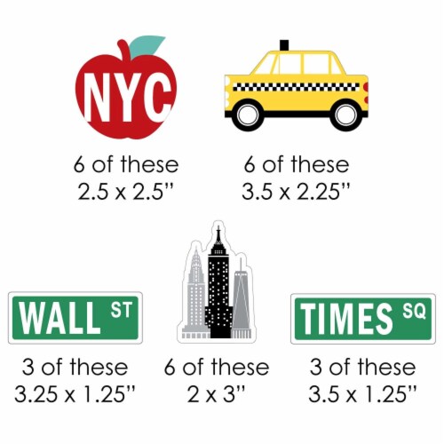 Big Dot of Happiness NYC Cityscape - Paper Straw Decor - New York City Striped Straws 24 Ct Perspective: back
