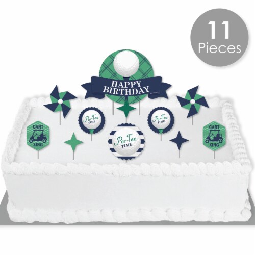 Big Dot of Happiness Par-Tee Time - Golf - Birthday Party Decor Kit - Cake Topper Set 11 Pc Perspective: back