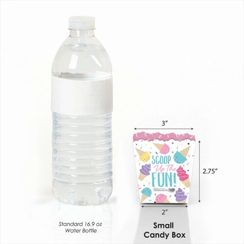 Big Dot of Happiness Scoop Up The Fun Ice Cream Mini Favor Box Party Treat Candy Boxes 12 Ct Perspective: back