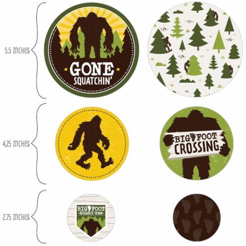 Big Dot of Happiness Sasquatch Crossing - Bigfoot Birthday Party Decor Large Confetti 27 Ct Perspective: back