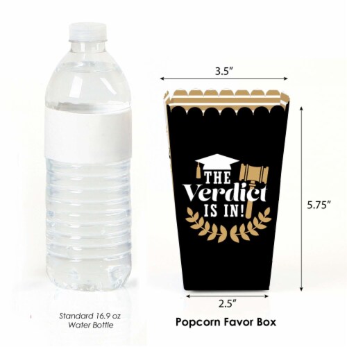 Big Dot of Happiness Law School Grad Future Lawyer Grad Party Favor Popcorn Treat Boxes 12 Ct Perspective: back