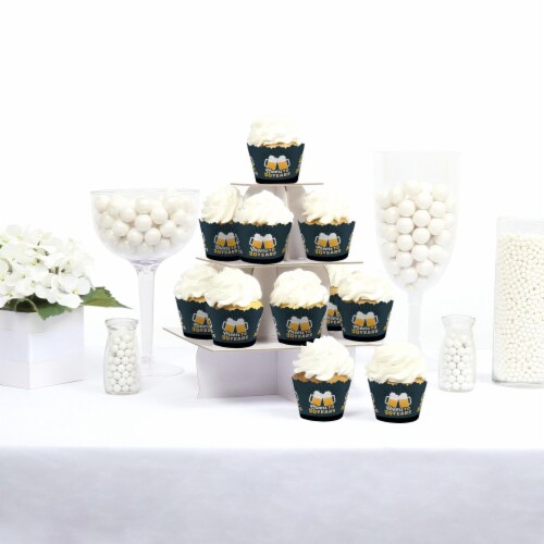 Big Dot of Happiness Cheers & Beers to 30 Years - Birthday Party Decor Cupcake Wrappers 12 Ct Perspective: back