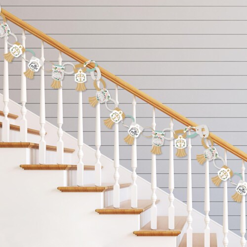 Big Dot of Happiness Religious Easter 90 Links & 30 Tassels Party Paper Chains Garland 21 ft Perspective: back