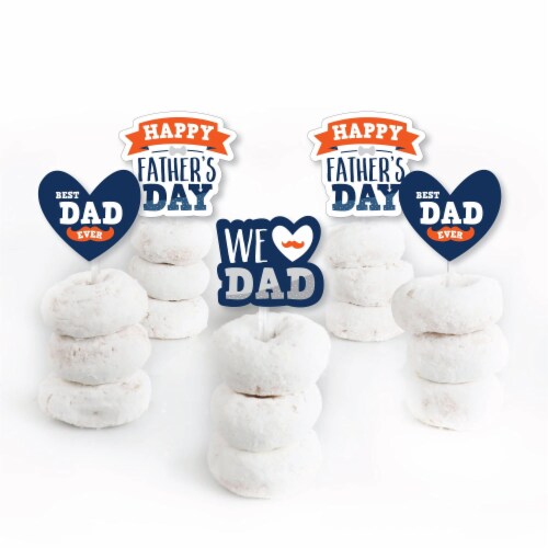 Big Dot of Happiness Happy Father's Day - Dessert Cupcake Toppers - Treat Picks - 24 Ct Perspective: back